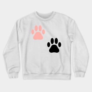 Pink and Black Paw Crewneck Sweatshirt